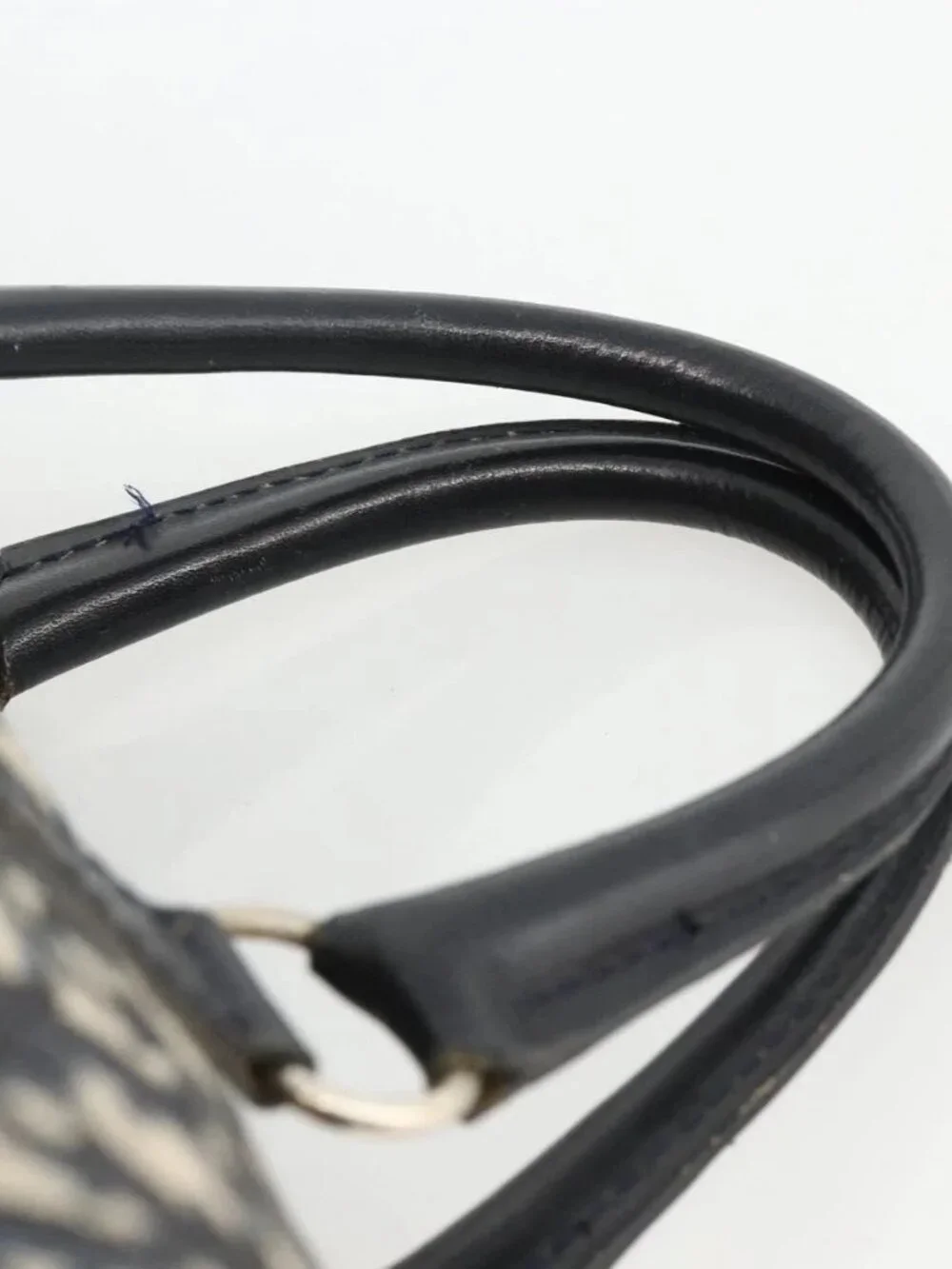 Christian Dior Trotter Canvas Boston Bag Navy Silver Auth ka2812 - Picture 9 of 16